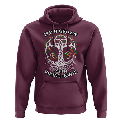 Irish Grown With Viking Roots Viking Hoodie Cotton
