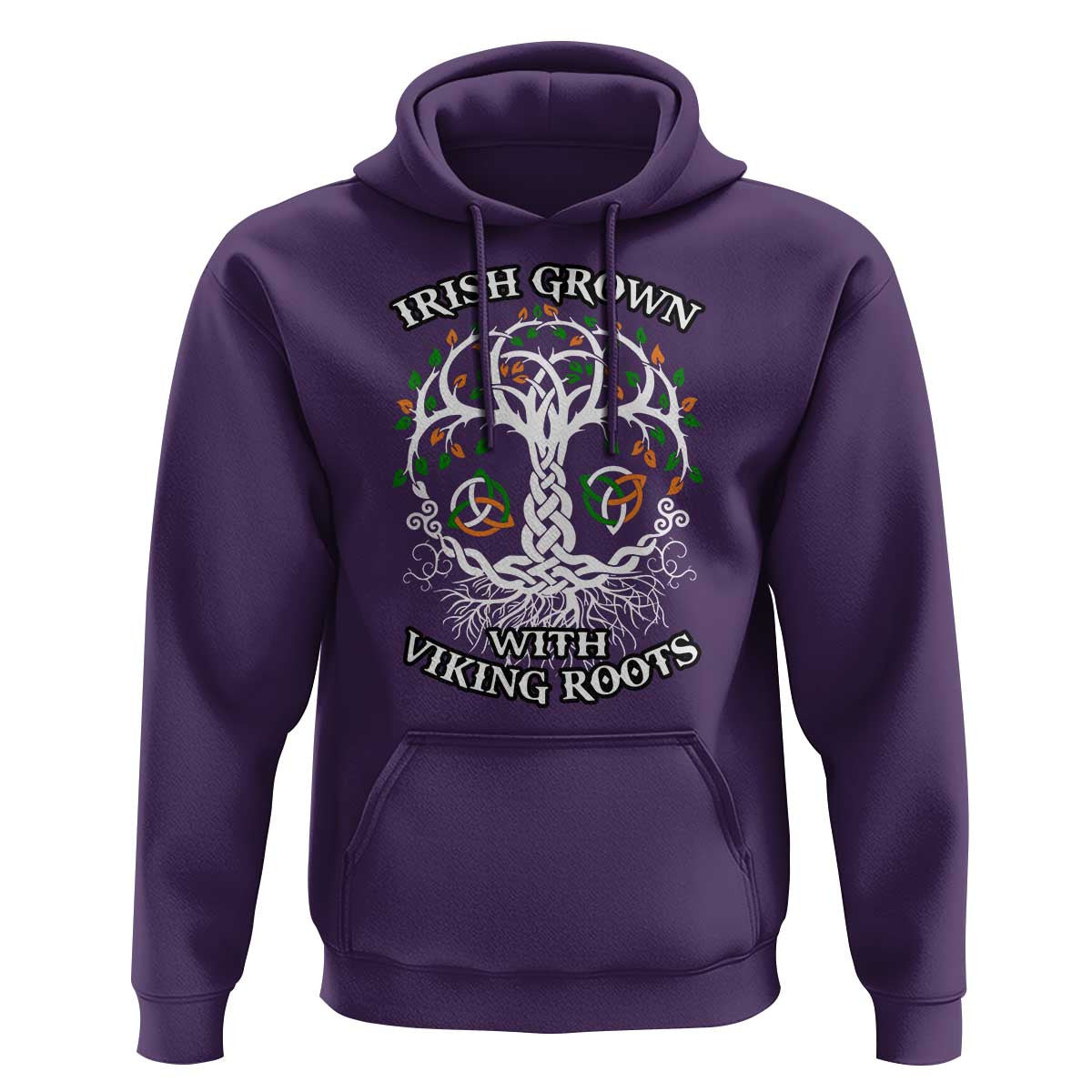 Irish Grown With Viking Roots Viking Hoodie Cotton