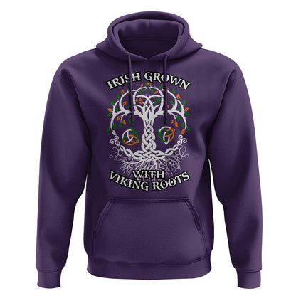 Irish Grown With Viking Roots Viking Hoodie Cotton