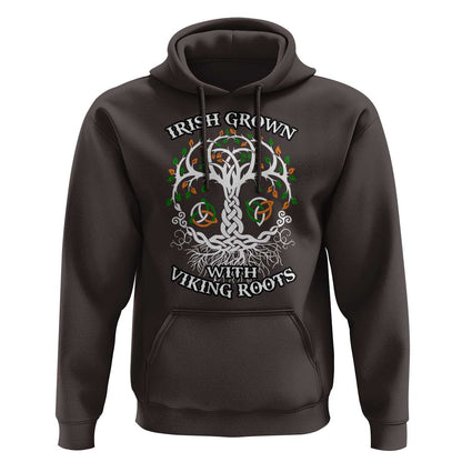 Irish Grown With Viking Roots Viking Hoodie Cotton