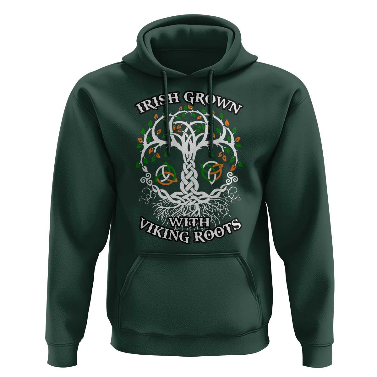 Irish Grown With Viking Roots Viking Hoodie Cotton