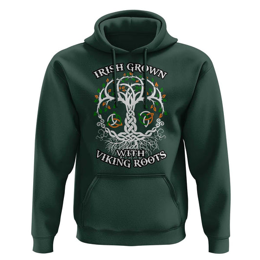 Irish Grown With Viking Roots Viking Hoodie Cotton