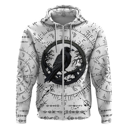Viking Raven Fear Not Death For the Hour Of Your Doom Viking Hoodie
