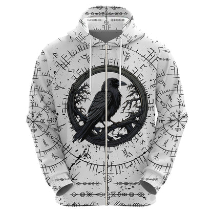 Viking Raven Fear Not Death For the Hour Of Your Doom Viking Hoodie