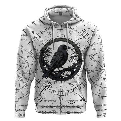 Viking Raven Fear Not Death For the Hour Of Your Doom Viking Hoodie