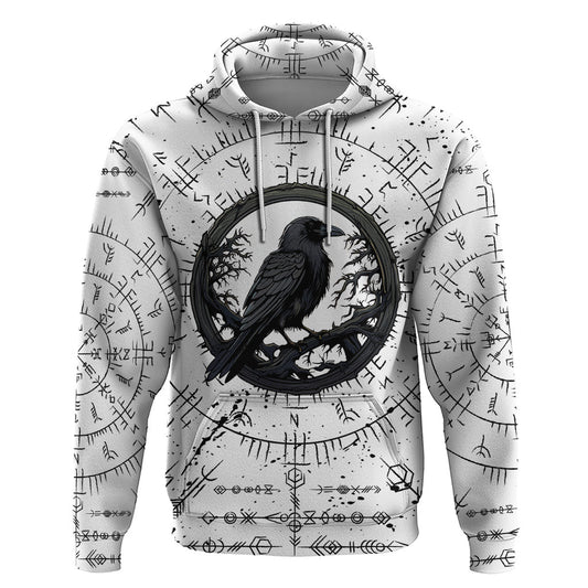 Viking Raven Fear Not Death For the Hour Of Your Doom Viking Hoodie
