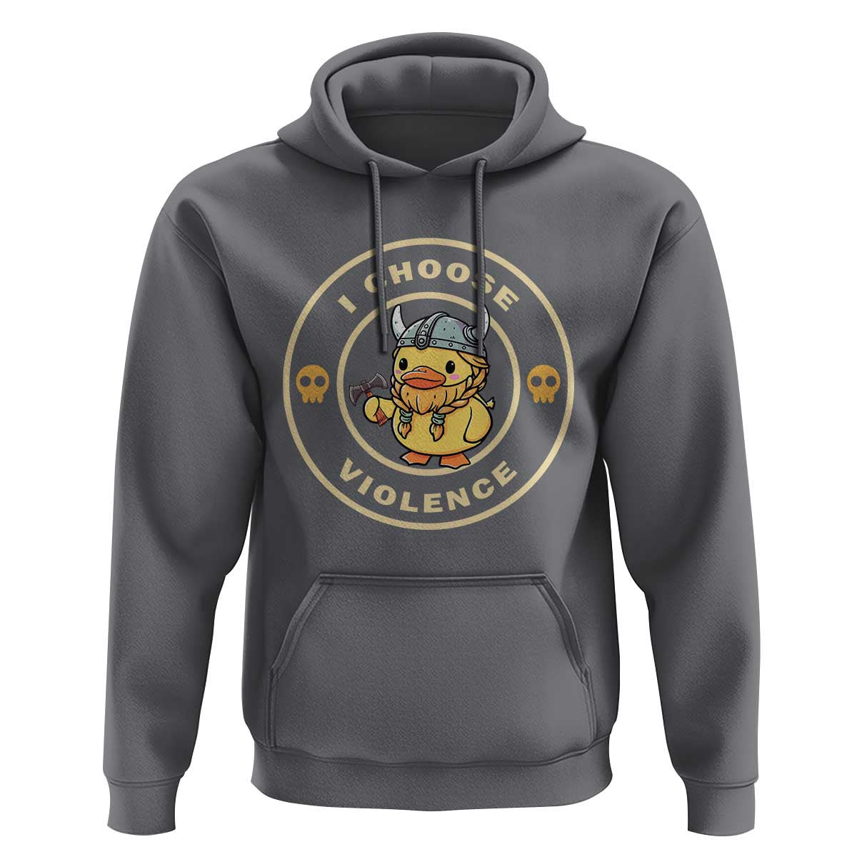 Funny Viking Duck Meme I Choose Violence Viking Hoodie Cotton