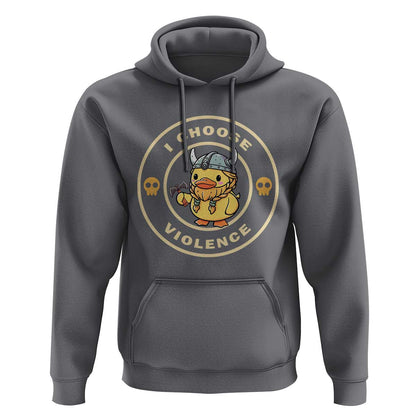 Funny Viking Duck Meme I Choose Violence Viking Hoodie Cotton