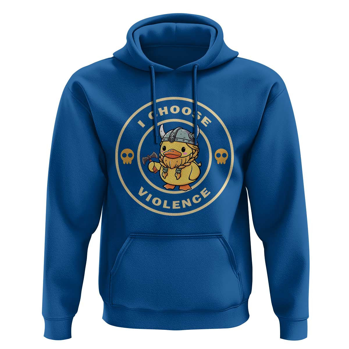 Funny Viking Duck Meme I Choose Violence Viking Hoodie Cotton