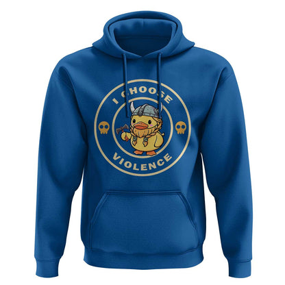Funny Viking Duck Meme I Choose Violence Viking Hoodie Cotton