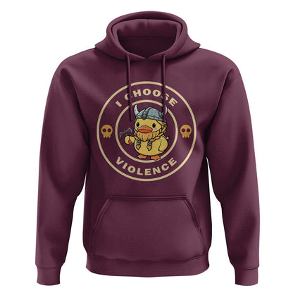 Funny Viking Duck Meme I Choose Violence Viking Hoodie Cotton