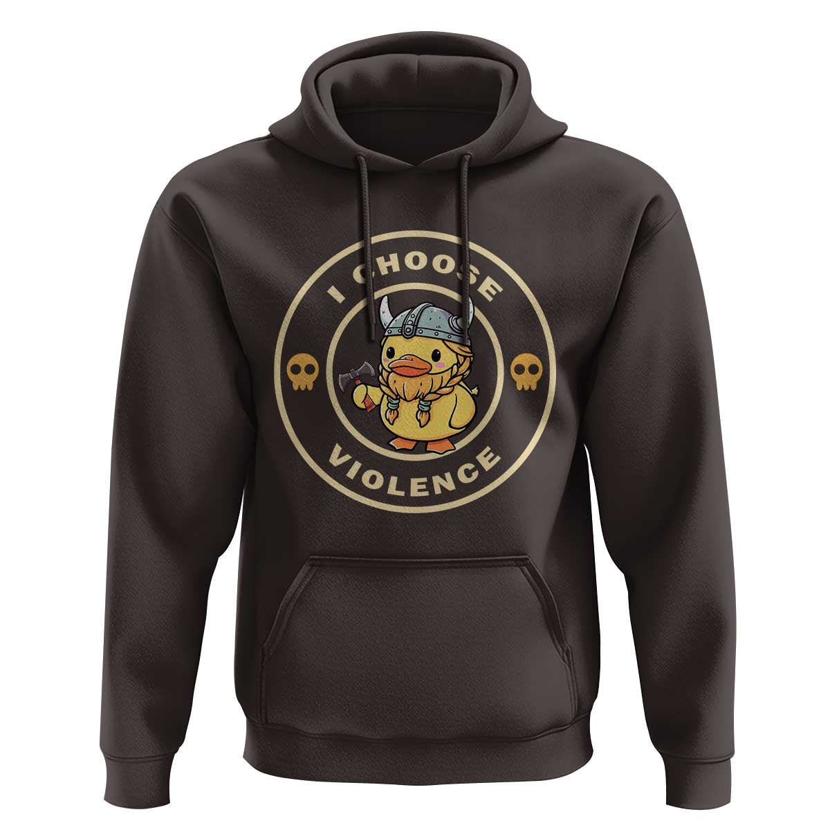 Funny Viking Duck Meme I Choose Violence Viking Hoodie Cotton