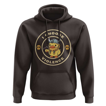 Funny Viking Duck Meme I Choose Violence Viking Hoodie Cotton
