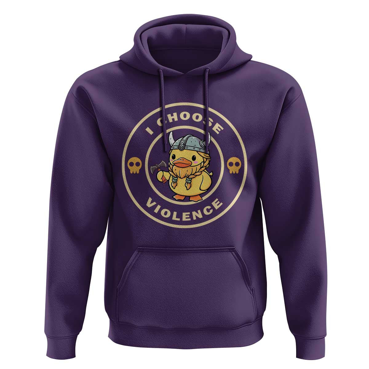 Funny Viking Duck Meme I Choose Violence Viking Hoodie Cotton