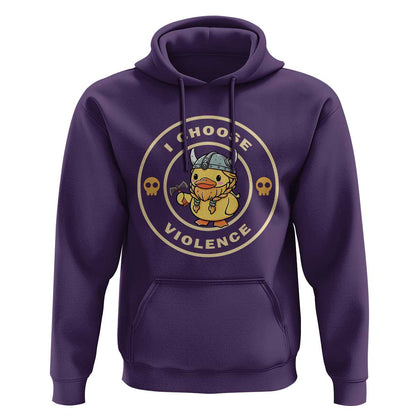 Funny Viking Duck Meme I Choose Violence Viking Hoodie Cotton