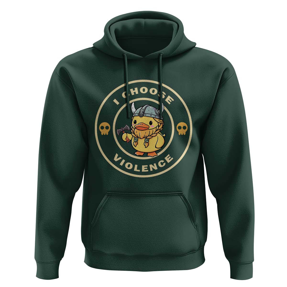 Funny Viking Duck Meme I Choose Violence Viking Hoodie Cotton