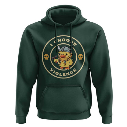 Funny Viking Duck Meme I Choose Violence Viking Hoodie Cotton