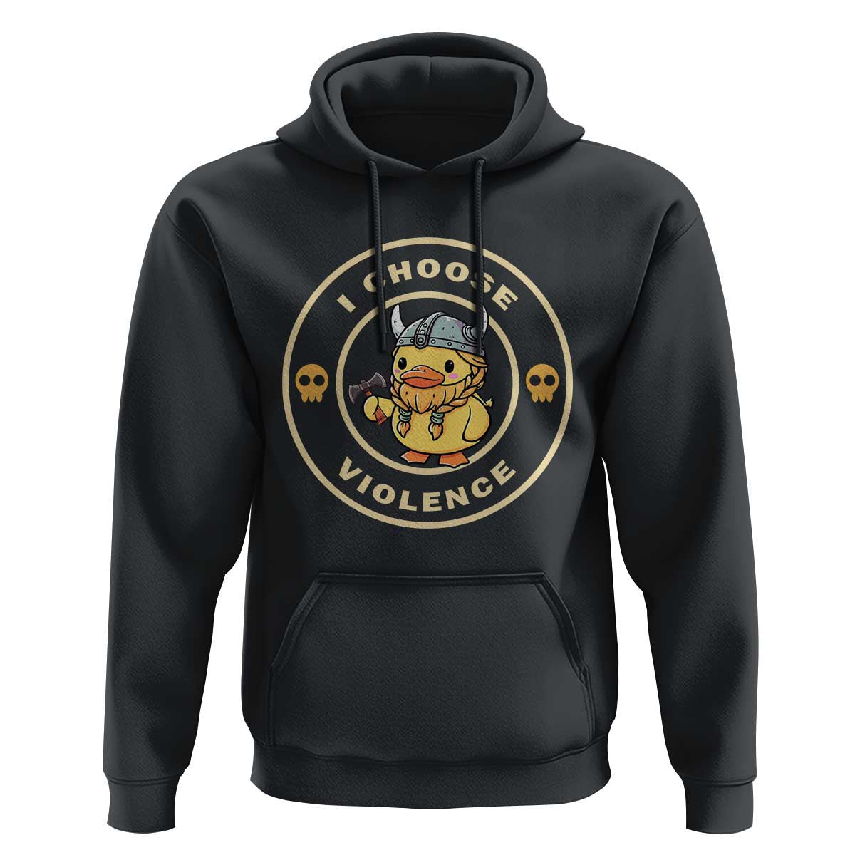 Funny Viking Duck Meme I Choose Violence Viking Hoodie Cotton