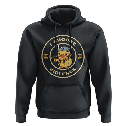 Funny Viking Duck Meme I Choose Violence Viking Hoodie Cotton