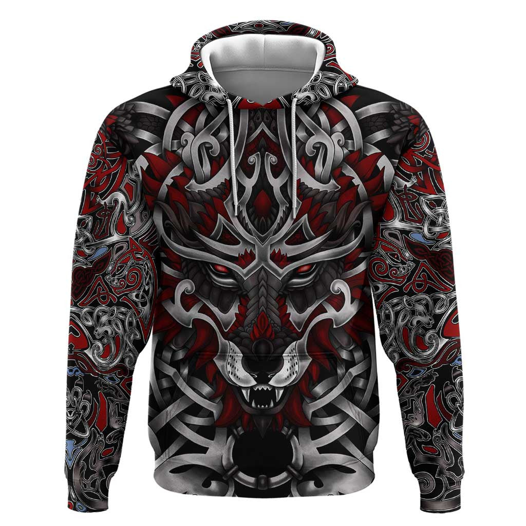 Celtic Wolf Fenrir Vikings Zipper Norse Mythology Viking Hoodie