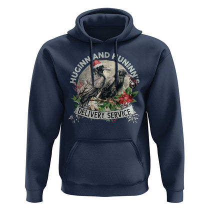 Christmas Huginn And Hunninn's Delivery Service Raven Viking Hoodie Cotton