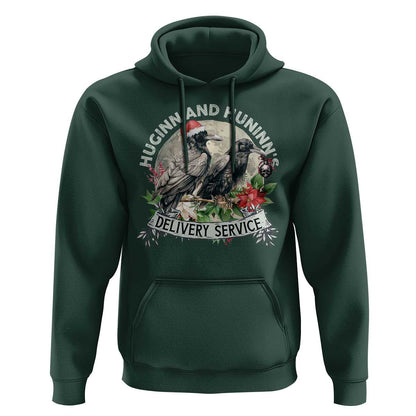 Christmas Huginn And Hunninn's Delivery Service Raven Viking Hoodie Cotton