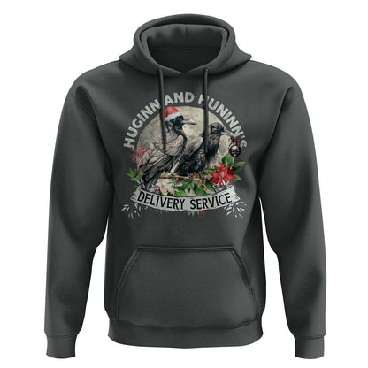 Christmas Huginn And Hunninn's Delivery Service Raven Viking Hoodie Cotton