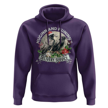 Christmas Huginn And Hunninn's Delivery Service Raven Viking Hoodie Cotton