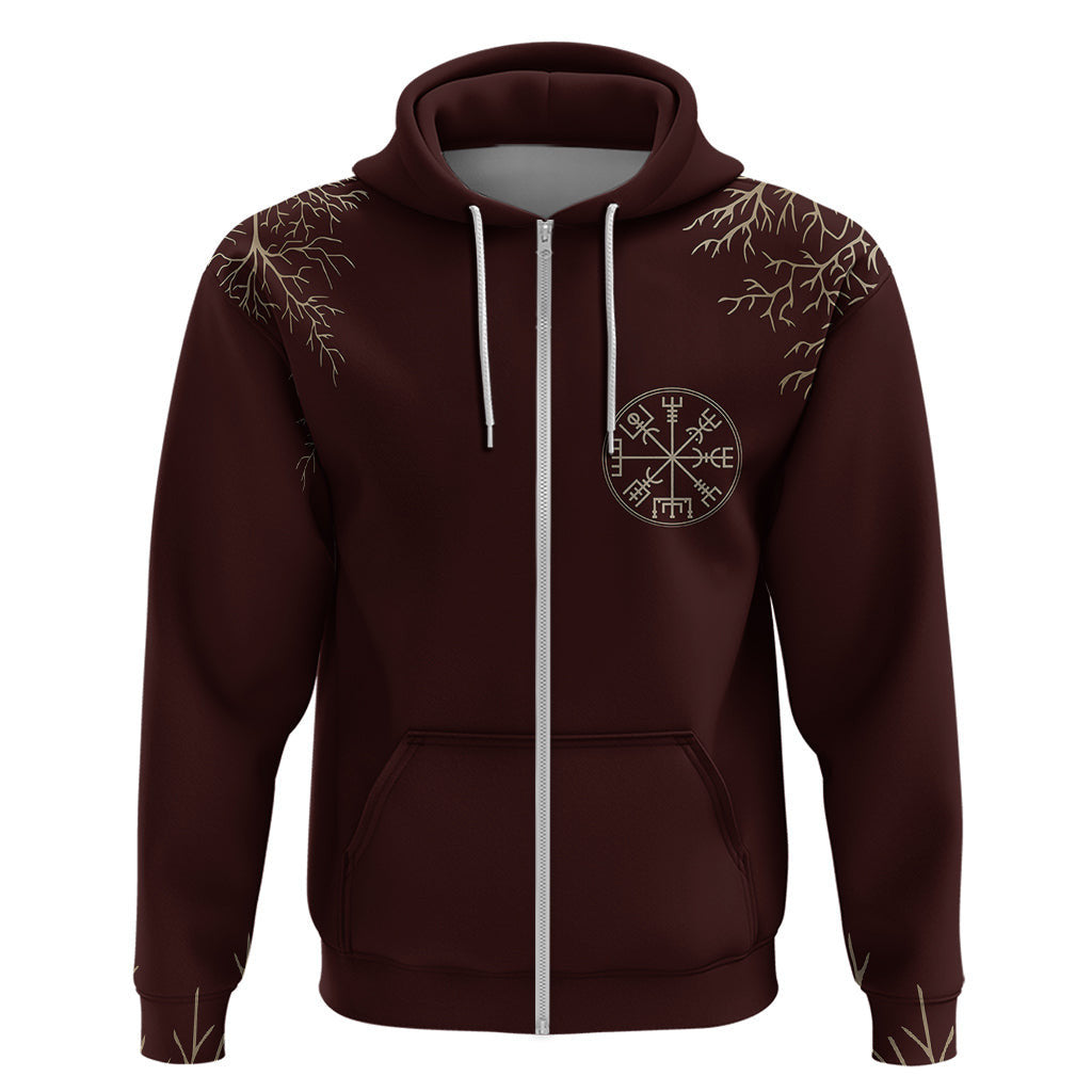 Yggdrasil Pattern And Ancient Rune Viking Hoodie