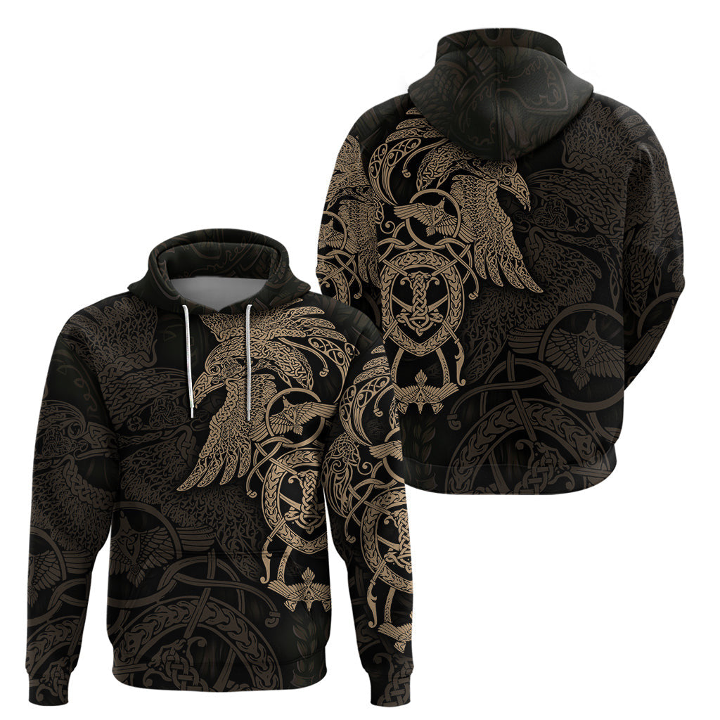 Viking Raven Wisdom in Flight Viking Hoodie