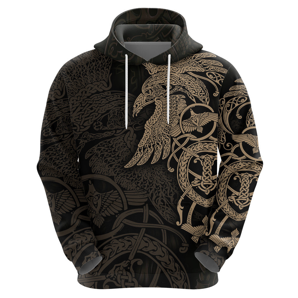 Viking Raven Wisdom in Flight Viking Hoodie