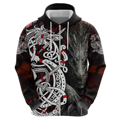 Viking Dragons Norse Mythology Viking Hoodie