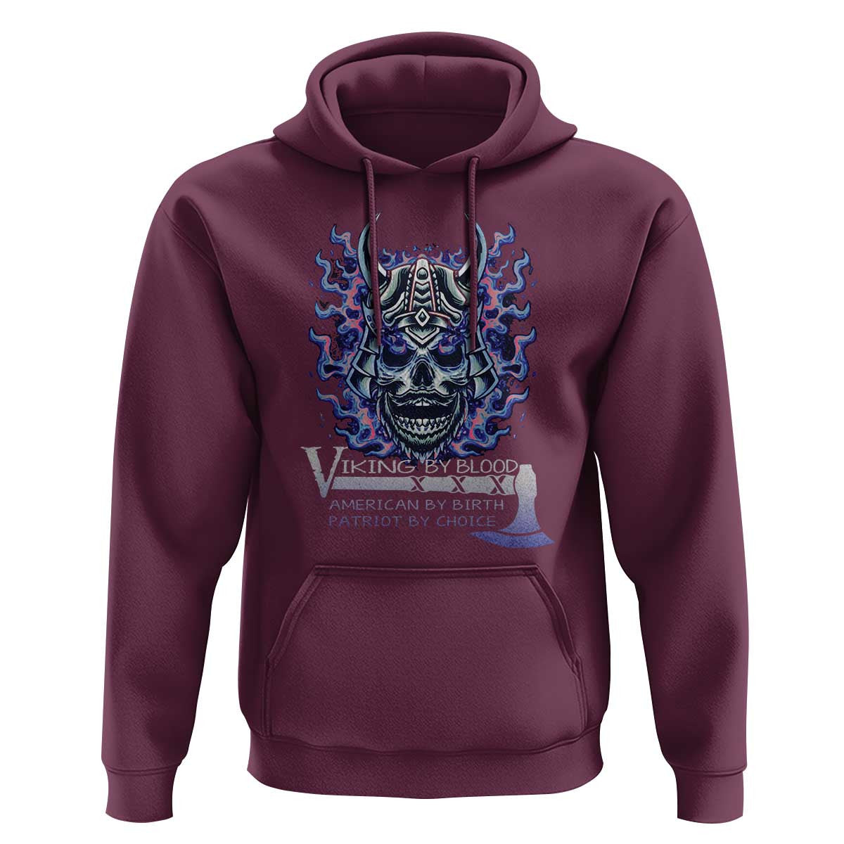 Viking By Blood American By Birth Patriot By Choice Viking Hoodie Cotton