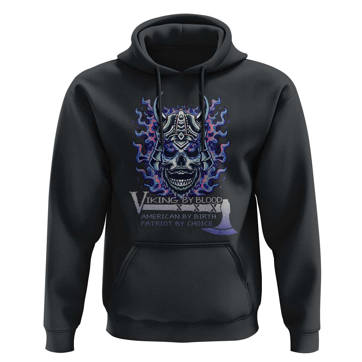 Viking By Blood American By Birth Patriot By Choice Viking Hoodie Cotton