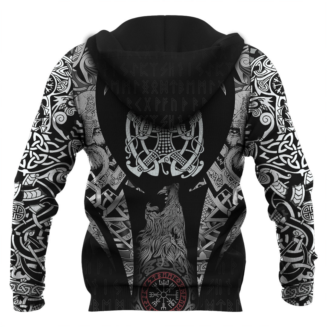 Viking Style Hoodie - Norse God Loki Viking Hoodie A39 VKNGB