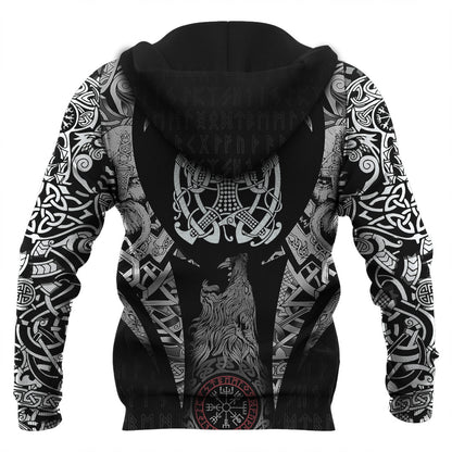 Viking Style Hoodie - Norse God Loki Viking Hoodie A39 VKNGB