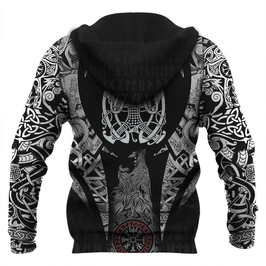 Viking Style Hoodie - Norse God Loki Viking Hoodie A39 VKNGB