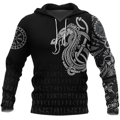 Viking Style Hoodie Dragon A39 VKNGB