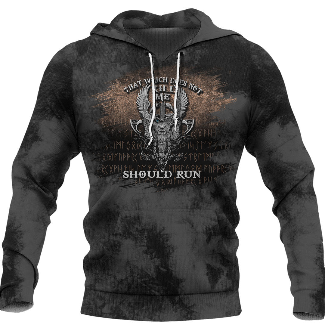 Viking Style Hoodie -That Which Does Not Kill Me Should Run Viking Roots Hoodie A39 VKNGB