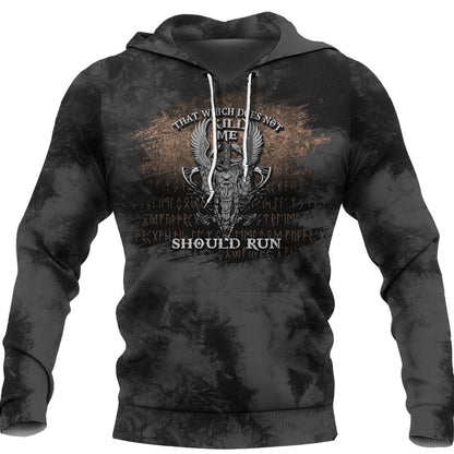 Viking Style Hoodie -That Which Does Not Kill Me Should Run Viking Roots Hoodie A39 VKNGB