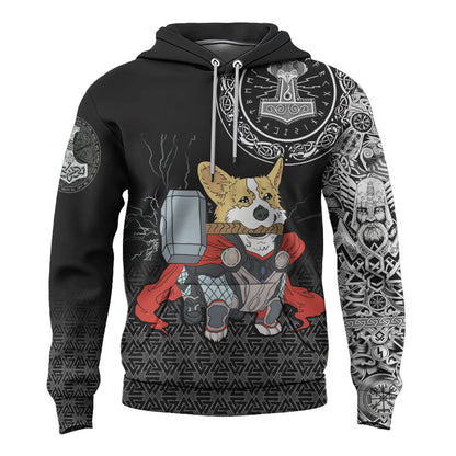 Viking Style Hoodie - The Mighty Thorgi A39 VKNGB