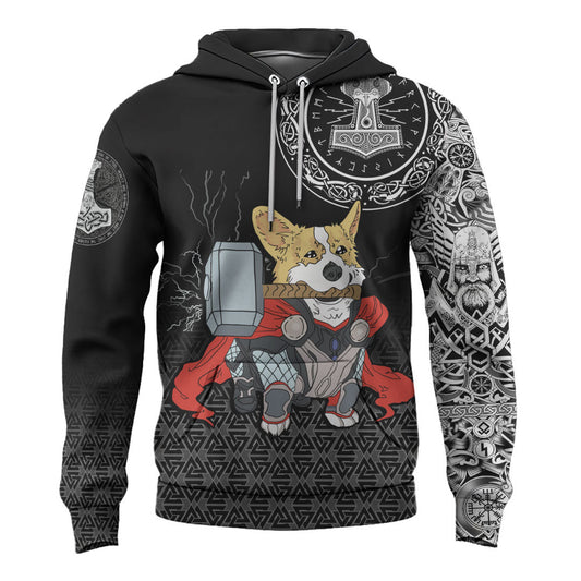Viking Style Hoodie - The Mighty Thorgi A39 VKNGB