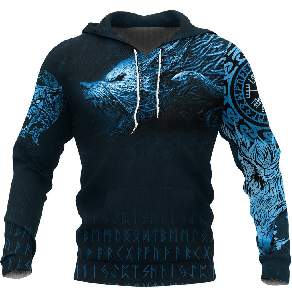 Viking Style Hoodie , Fenrir Wolf A31 VKNGB