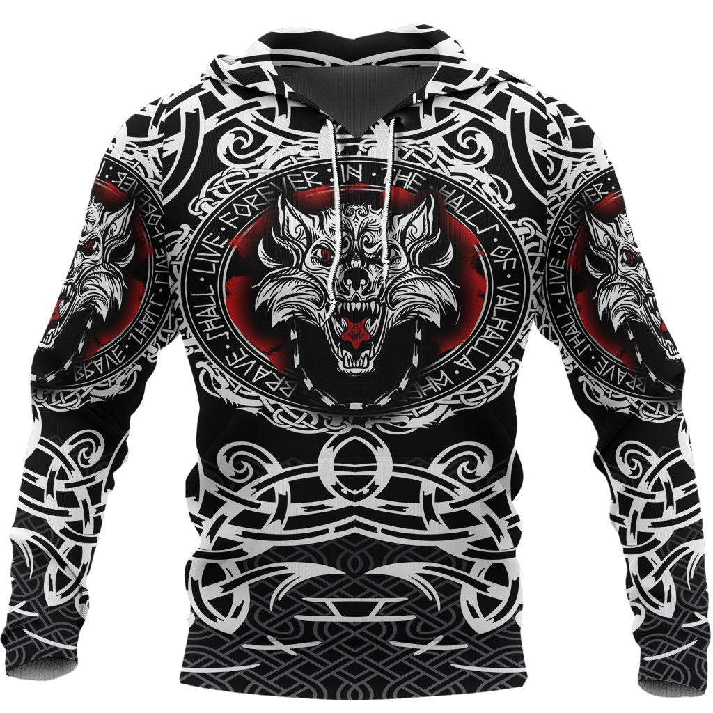 Viking Style Hoodie , Fenrir Wolf A31 VKNGB