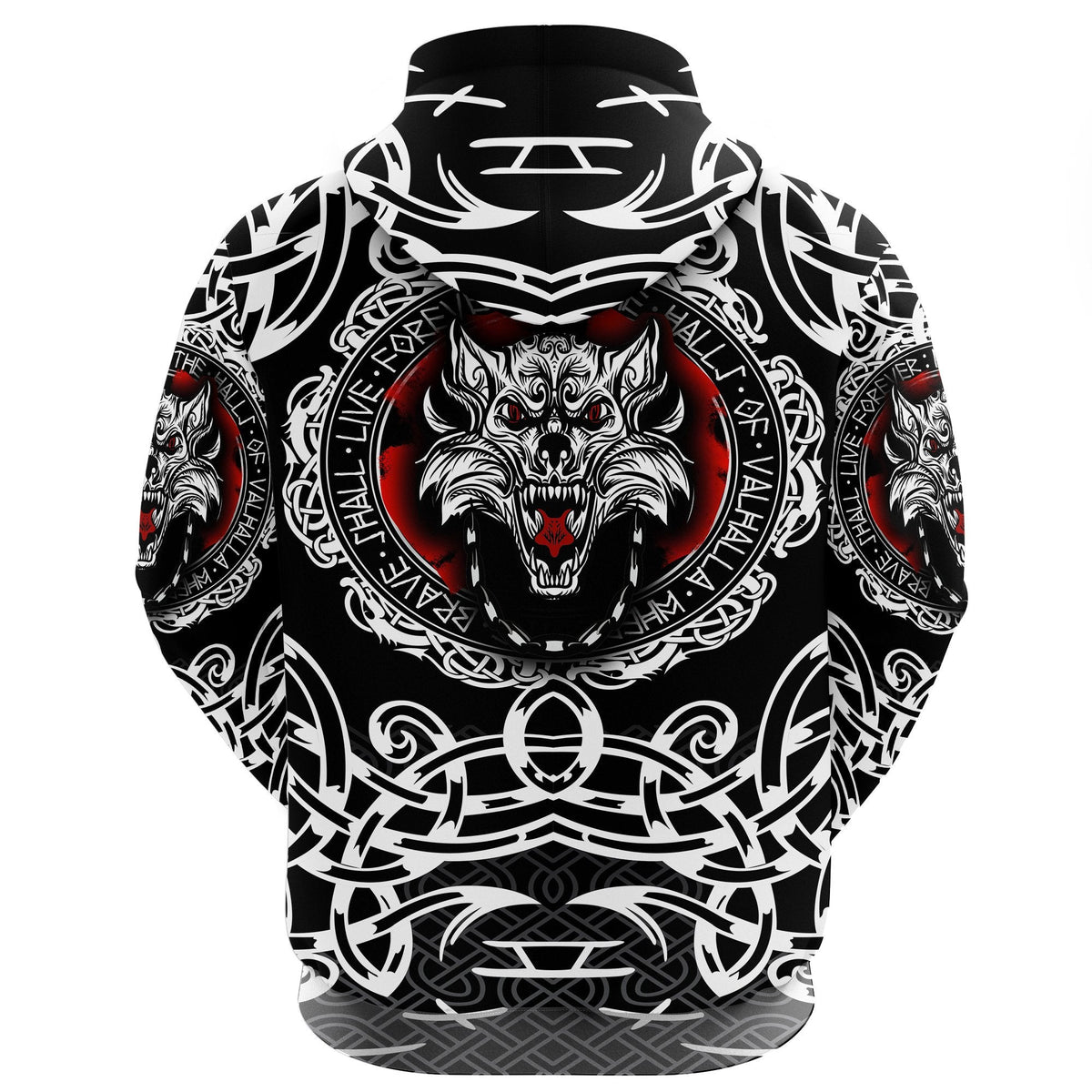 Viking Style Hoodie , Fenrir Wolf A31 VKNGB