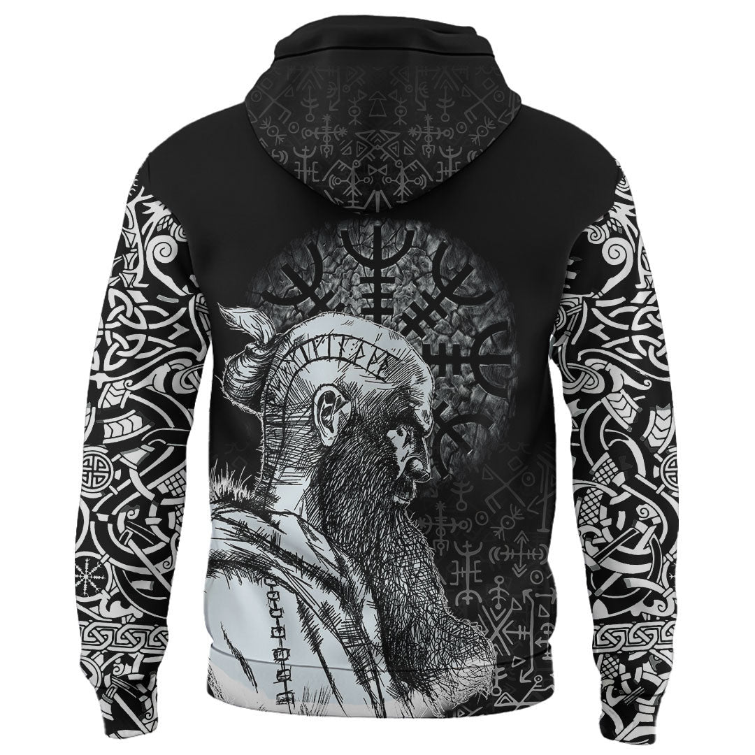 Viking Style Zip Hoodie - Floki A39 VKNGB
