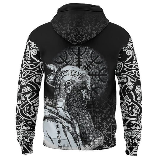 Viking Style Zip Hoodie - Floki A39 VKNGB