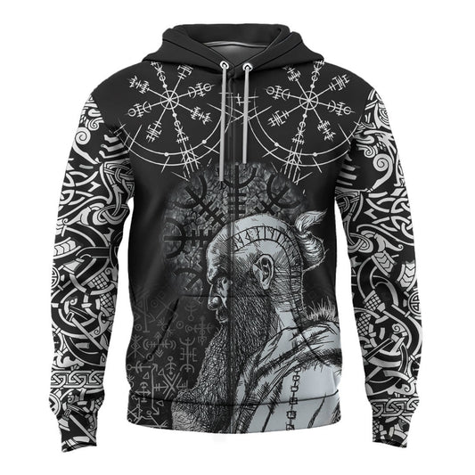 Viking Style Zip Hoodie - Floki A39 VKNGB