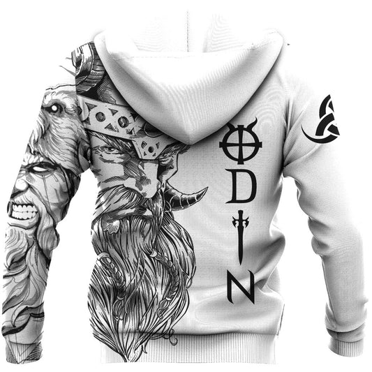 Viking Style - Odin Horn of Odin Tattoo Hoodie A39 VKNGB