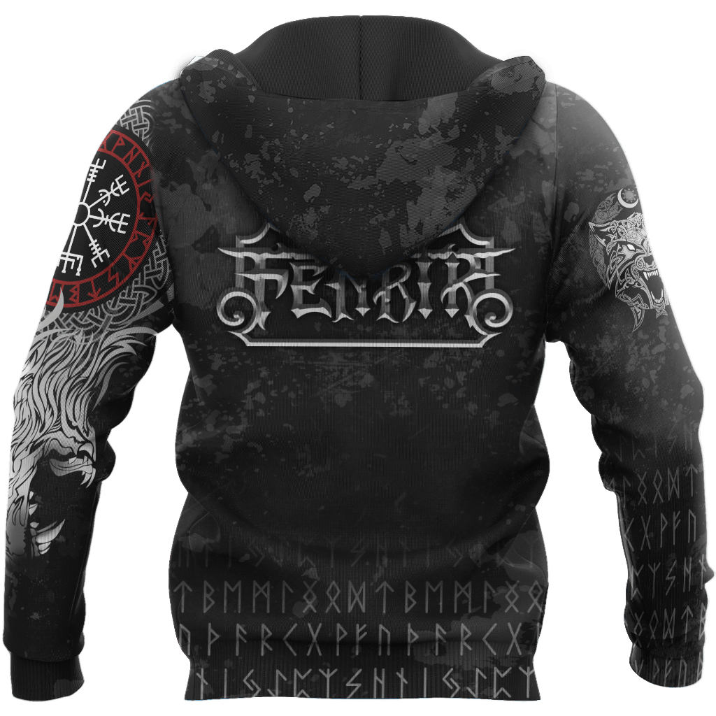 Viking Style Pullover Hoodie - American Viking Fenrir A39 VKNGB